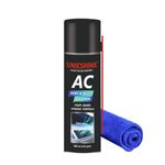 UNIESHINE AC Vent & Duct Cleaner 500ml, Antibacterial Foam Cleaner for Car & Home AC, AC Coil Cleaner with Odor Neutralizer, Removes Dust, Bacteria & Musty Smell (AC FOAM With Microfiber)