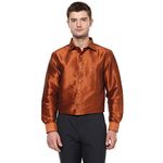 Khoday Williams Men's Solid Regular Shirt (5000015-DARKGOLD- Dark Gold 40)