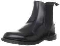 Dr. Martens Women's Leather Flora Chelsea Boot, Black, 3 UK/5 US