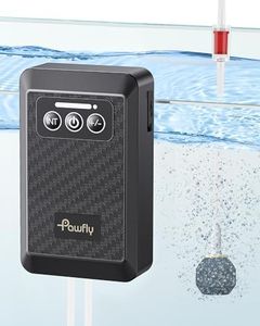 Pawfly Aquarium Lithium Battery Powered Air Pump USB Rechargeable Oxygen Pump for 10-60 Gallon Fish Tanks 50 GPH Portable Live Bait Aerator Pump for Outdoor Fishing and Fish Transportation