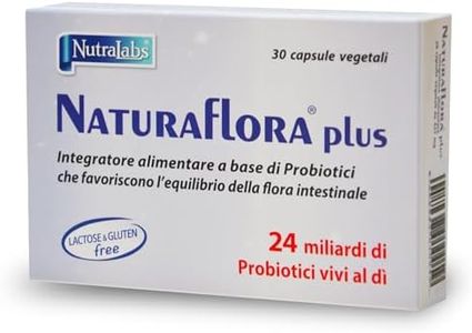 NutraLabs Naturaflora Plus Fermenti Lattici Bambini e Adulti - Probiotici per intestino, 30 Capsule Vegetali Senza Glutine e Lattosio