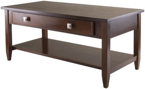 Winsome Richmond Solid Wood Coffee Table with Tapered Leg - Antique Walnut