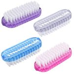 Jinlaili Nail Brush for Cleaning,4 Pieces Nail Scrub Brush, Hand Brushes for Nails,Two-Sided Nail Brush,Fingernail Brush Cleaner Scrubbing Kit for Nails Toes Men Women and Kids