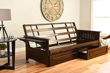 Phoenix Futon in Espresso Finish with Storage Drawer