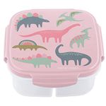 Stephen Joseph, Snack Box with Ice Pack, 3 compartments and lid, Reusable, Travel on-The-go Meals, Removable Ice Pack, Pink Dino