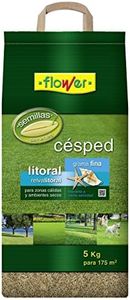 Flower - Semillas de Césped Litoral Grama Fina de 5 kg | Ideal para Zonas Cálidas y Ambientes Secos | Tolerante a la Salinidad | Para 175 m2, Semilla, 25x14.5x54 cm