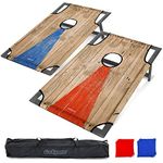 GoSports Portable PVC Framed Cornhole Toss Game Set with 8 Bean Bags and Travel Carrying Case - Choose Your Style