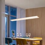 Depuley Pool Table Lights Hanging, Kitchen Island Lights Adjustable Height, Built-in 18W Warm White LED Wicks Dining Table Light, Modern Linear LED Pendant Light for Dining Room,Kitchen,Bars,71cm