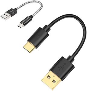 CableCreation USB C to USB A Short 6 inch Bundle with Short Micro USB Cable 0.5ft