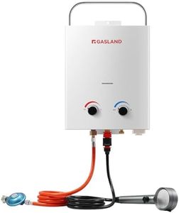 GASLAND 5L Gasdurchlauferhitzer, AS132 Propan Durchlauferhitzer 50mbar, LPG Wassererhitzer für Wohnmobil Camping Dusche Waschen Pferd