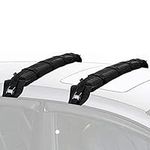 Feelglad Universal Soft Car Roof Bars Pads, Automatic Inflatable Easy Quick Fit Heavy-duty Roof Rack for Car Surfboard Kayak SUP Long 35 inch Max Weight Capacity 80 kg