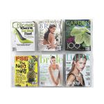 Safco Products 5667CL Clear2c Literature Display, 6 Magazine, Clear