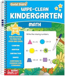 Wipe Clean Kindergarten Math Workbook Ages 5 to 6: Reusable Activities - Addition, Subtraction, Counting and Writing Numbers 1 to 20, Shapes & More (Common Core)