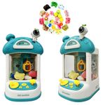 Claw Machine, Mini Candy Grabber Machine, Arcade Game with Music and Lighting, Vending Machine with 12 Dolls 13 Twisted Eggs 2 Tumbler Toys for Girls Boys