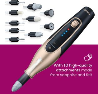 Beurer Manicure Pedicure Set – Black Electric Nail Care Kit