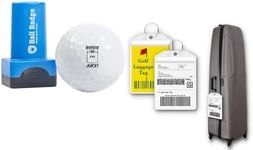 HODL 21 Ball Badge Birdie Juice Golf Ball Stamp and Golf Luggage Bag Tag 2 Pack Combo