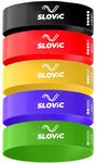 SLOVIC Resistance Loop Bands 100% Natural Latex Exercise Bands with 1 Year Warranty Mini Resistance Loop Band for Full Body Exercises Set of 5