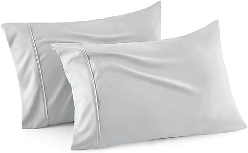 Bedsure Pillow Cases Set of 2 - Polyester & Rayon Derived from Bamboo Cooling Pillowcase, Breathable, Soft and Wrinkle-Free Pillow Covers for Kids with Envelope Closure