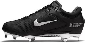 Nike Hyperdiamond 4 Elite CZ5917-010 Black/Dark Smoke Grey/Wolf Grey/White Women's Metal Softball Cleats 9.5 US