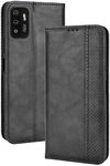 Ranyi for Consumer Cellular ZMax 11 Case, Magnetic Flip Wallet Case with Credit Card Holder Slots Kickstand Flip Folio Leather Magnetic Wallet Case for Consumer Cellular ZTE ZMax 11 Z6251 -Black