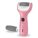 Havells Rechargeable Callus Remover | Professional Pedi feet Care for Cracked Heels | Suitable for All Skin Types | Cord and Cordless Use | 2 Years Guarantee | Cherry Pink | CR4001