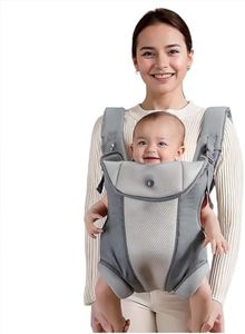 JOYNCLEON Ergonomic Baby Carrier with Adjustable Strap,4-in-1 Newborn to Toddler Carrier,Breathable Mesh Baby Carrier for Summer,Compact for Travel & Outdoor Adventures,Ideal for Infants 0-3 Years