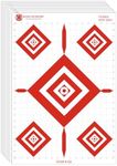 KNINE OUTDOORS Shooting Targets Paper, 17x25 inch, Bulk for Hunting, Handguns, Pistols, Rifles, Red Design Diamond, 50 Packs