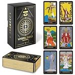 Wyspell Modern Tarot - Unique Tarot Cards with Guide Book for Beginners - Gold Foil Tarot Deck with Guide Book - Gold Tarot Cards Beginner Set with a Tarot Cards Book