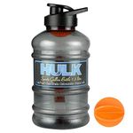 DOVEAZ ® Plastic Hulk Sports Water Bottles for Office use/Protein Shaker Bottle/Gallon Water Bottle 1.5 Liter with Mixer Ball and Strainer (BPA-Free, Unbreakable, Freezer Safe) Assorted Color