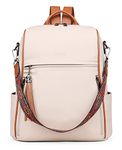 FADEON Backpack Purse for Women, Designer Ladies Vegan Leather Shoulder Bag, Fashion Roomly Travel Backpack Purses