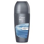 Dove Advanced Clean Comfort Antiperspirant Deodorant Roll On deodorant for men wth Triple Action Technology for 72h sweat & odour protection 50 ml