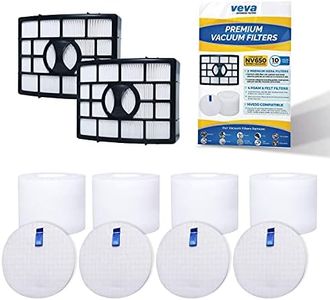 VEVA Premium Vacuum Filter Set with 2 HEPA, 4 Foam, 4 Felt Filters for Shark Rotator Navigator Duoclean Lift-Away Upright Model NV650, 650W, 651, 652, 750W, 751, 752, 831, 835; AX950, 951 & 952