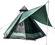 Camping Tent 2-4 Person Screen Tent Double Layer with Floor Waterproof Windproof 4 Season Large Space 12x10x8ft Outdoor Family Event