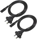 Playstation 4 Power Cable Iec C7,Figure 8 Power Cord,2 Pin Au Plug to Figure 8 Power Cables Cords 1.8M (2 Pack) (Black)