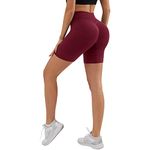 YADIFEN Gym Booty Shorts for Women Hip and Butt Lifting Shorts　Workout Leggings Yoga Shorts Cycling Shorts Pole Dance Shorts for Sport Running Joggers Biker Red