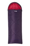 Mountain Warehouse Summit Mini Square Sleeping Bag - 2/3 Season, Lightweight, Inner Pocket - For Spring Summer, Camping & Trekking Purple