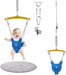 Baby Jumper with a Ceiling Hook for Infant & Toddlers, Baby Door Jumper with Adjustable Chain, Protable Kids Bouncers for Indoor/Outdoor, Baby Doorway Jumper with Soft Rug