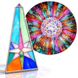 ZGZR 8.7" Star of Bethlehem Kaleidoscope for Adults,Handmade Stained Glass Kaleidoscope,Classy Gift Box,Anniversary Birthday Christmas New Year Valentine's Day Present Gift