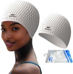 Large Swimming Cap Durable Silicone Waterproof Swimming Cap Ideal for Long Hair and Thick Braids Keeps Hair Dry While Swimming