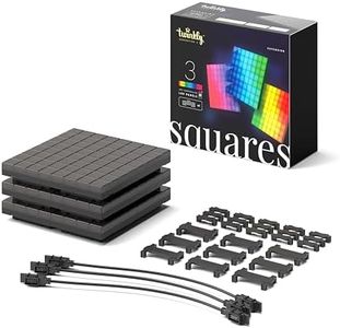 Twinkly Squares Extension Kit, RGB LED Panels Kit, Including 3 Extension Panels and Connection Cables, Compatible with HomeKit, Alexa and Google Home, Gaming Lights and Streaming, 16M+ Colors