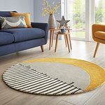 JAYSHA CARPET Export Quality Handmade Soft Woolen Round Carpets, Rugs for Living Room, Size- (4 X 4) Feet, Color-Mint-Blury.