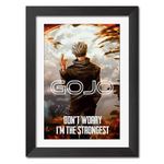 TenorArts Satoru Gojo Posters Jujutsu Kaisen Anime Laminated Posters Framed Paintings with Matt Finish Black Frame (12inches x 9inches)…