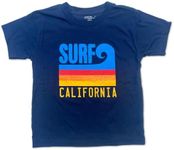 Sol Baby Surf California Stripe Wave Heathered Navy Tee-5-Blue