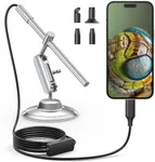 Teslong USB-C Digital Microscope, 10X to 200X Magnification Portable Camera with 8 LED Lights, Handheld Rotating Metal Stand for Coin, Electronic, Compatible with iPhone 15+ and Android Devices