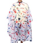 Hot Hairs Scissor Printed Barber Cloth Salon Accessories Hair Dressing Gown Cape for Women Men Hair Styling Hair Cutting Sheet Barber Apron, 160 X 140 CM, Pack of 1