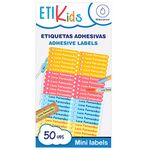 Personalised Stickers for School to Mark Pencils and pens. Colored Waterproof Labels for Children in School and Kindergarten. Dimensions 4.6 x 0.6 cm (100)