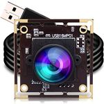 ELP 16mp Wide Angle USB Camera for Computer 180degree Fisheye Lens Webcam Board Mini UVC USB2.0 4K Video Lightburn Camera Module,with 3.3ft/1m Cable for Laptop, PC, Raspberry Pi, Jetson Nano