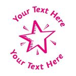 Personalised Star School Teachers Reward Feedback Marking Stamper Stamp 25mm Primary Teaching Services (Magenta)