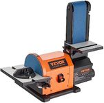 VEVOR Professional Belt Sander, 8" Disc Sander and 4 x 36 in. Belt Sander with 5A Induction Motor Cast Aluminum Worktable for Woodworking, Metalworking