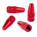 Bike Bits Presta Valve Caps - Anodized Aluminum - Use On Presta/French Valves - Designs: Bullet, Rocket (Red, Pocket Rocket)